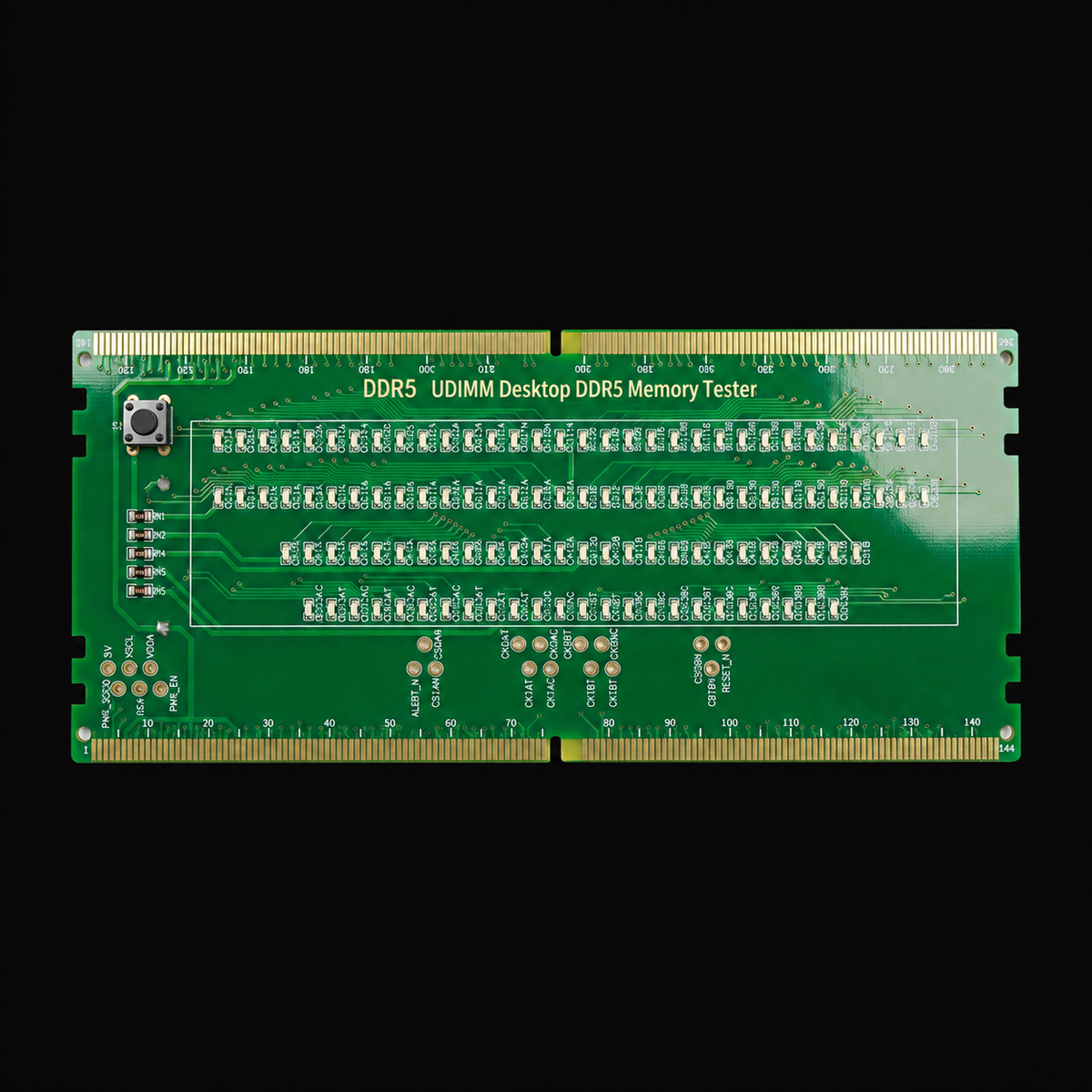HMT-TC05 Desktop DDR5 Memory Tester with LED Indicators (Standard Motherboard)