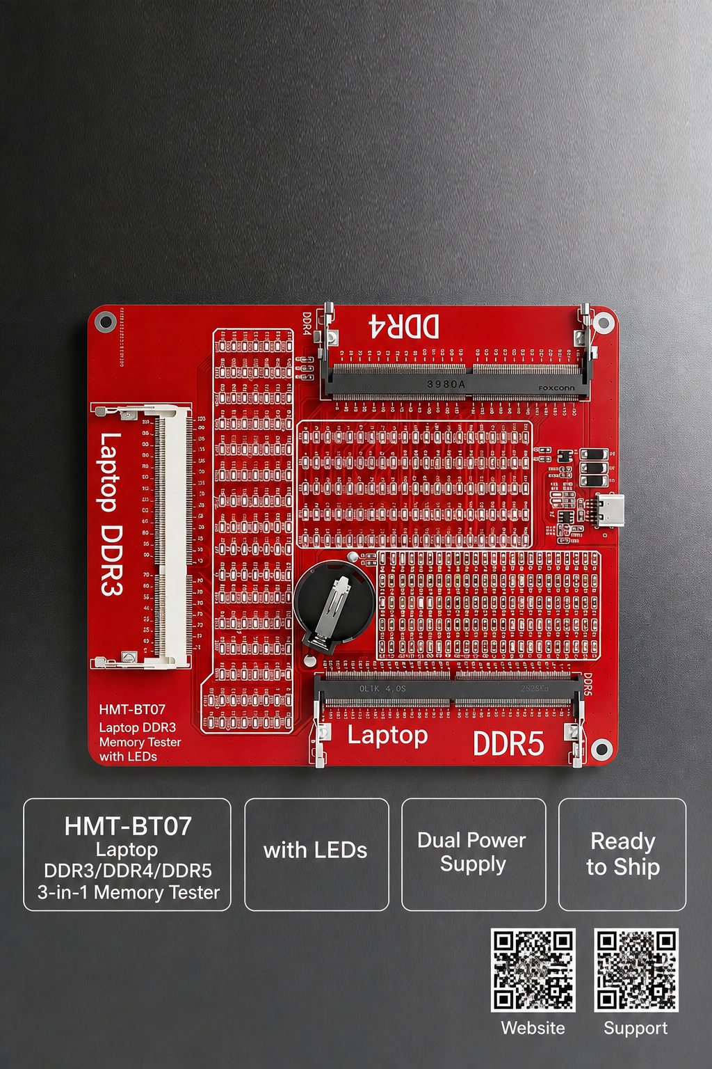 HMT-BT07 Laptop DDR3/DDR4/DDR5 3-in-1 Memory Tester