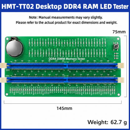 HMT-TT02 Desktop DDR4 Memory Module Tester with LED Indicators