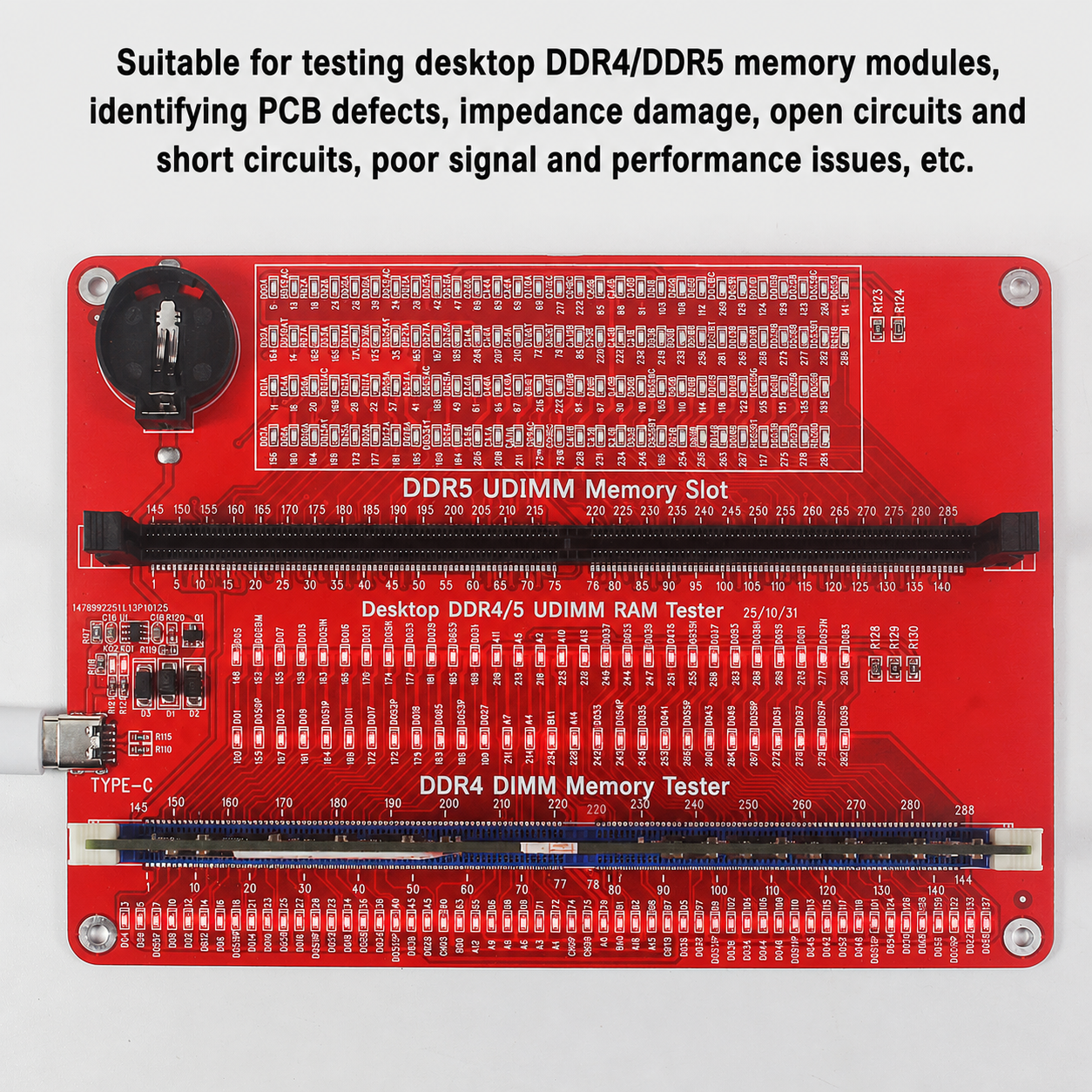 HMT-TT04 Desktop DDR4/DDR5 2-in-1 Memory Module Tester (Dual Power Supply)