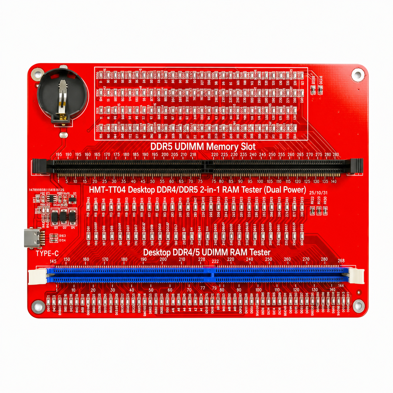 HMT-TT04 Desktop DDR4/DDR5 2-in-1 Memory Module Tester (Dual Power Supply)