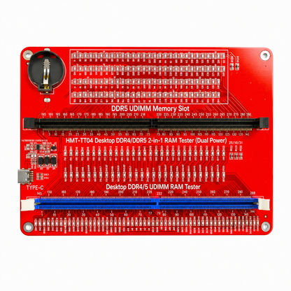 HMT-TT04 Desktop DDR4/DDR5 2-in-1 Memory Module Tester (Dual Power Supply)