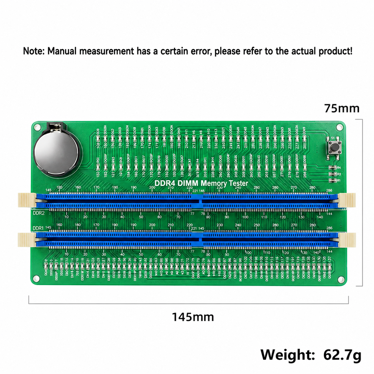 HMT-TT02 Desktop DDR4 Memory Module Tester with LED Indicators