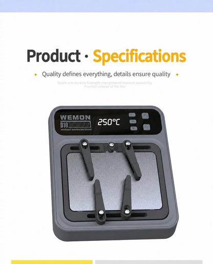 WEMON D10 Smart Desoldering Station 9 Molds iPhone X‑17PM