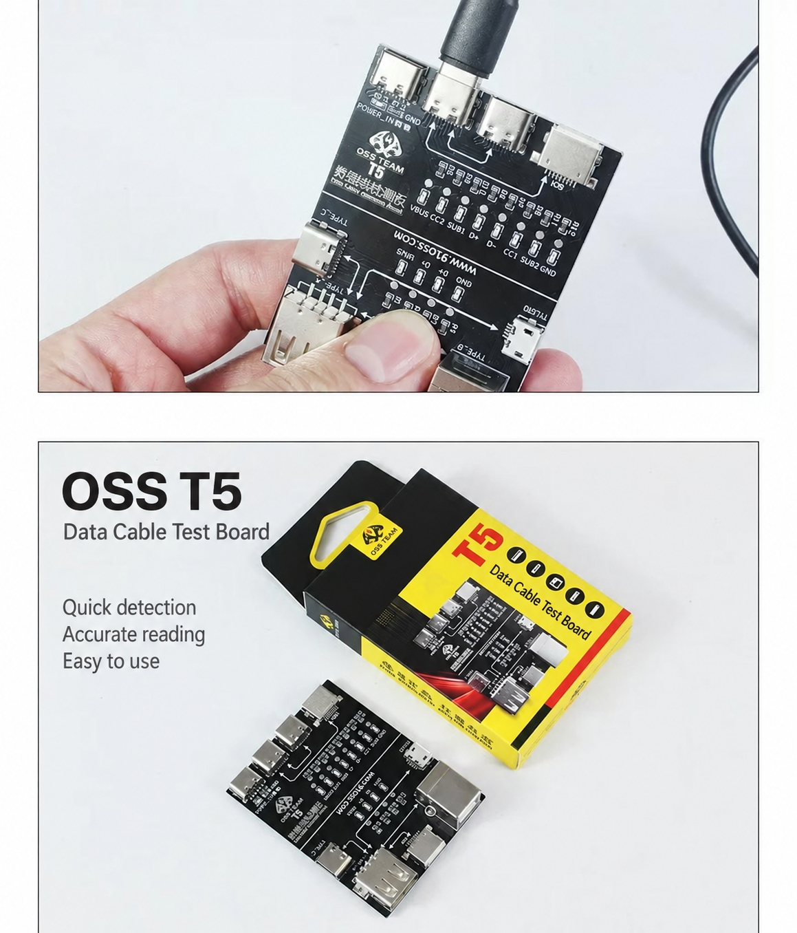 OSS TEAM T5 Data Cable Test Board