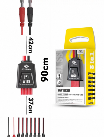 OSS TEAM W125 Power Boot Cable for iPhone 7-16 Pro Max Series