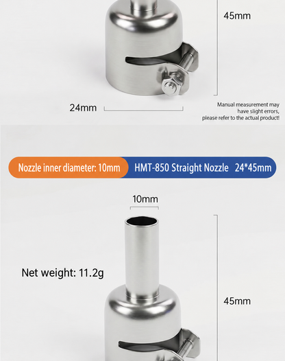 HMT-850 Hot Air Gun Extended Curved Desoldering Nozzle