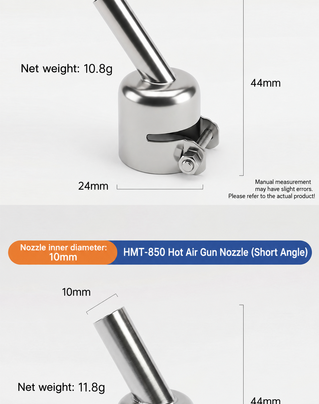 HMT-850 Hot Air Gun Extended Curved Desoldering Nozzle