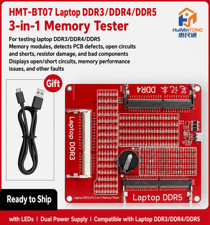 HMT-BT07 Laptop DDR3/DDR4/DDR5 3-in-1 Memory Tester