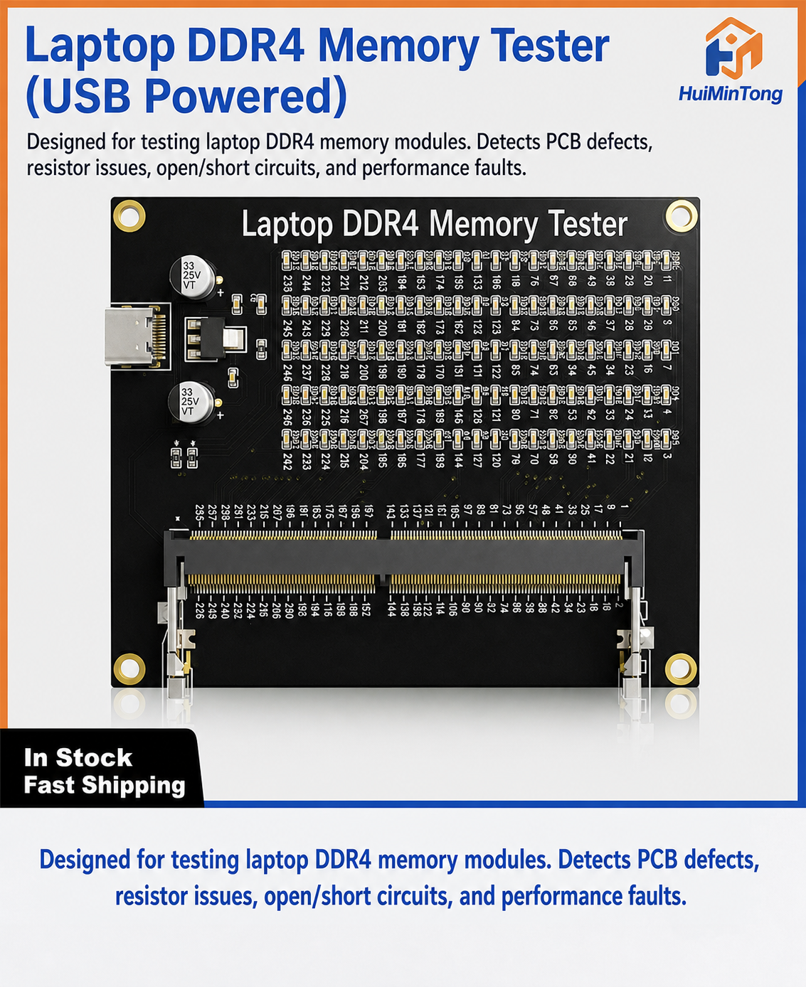 HMT-BT06 Laptop DDR4 Memory Module Tester (USB-powered)