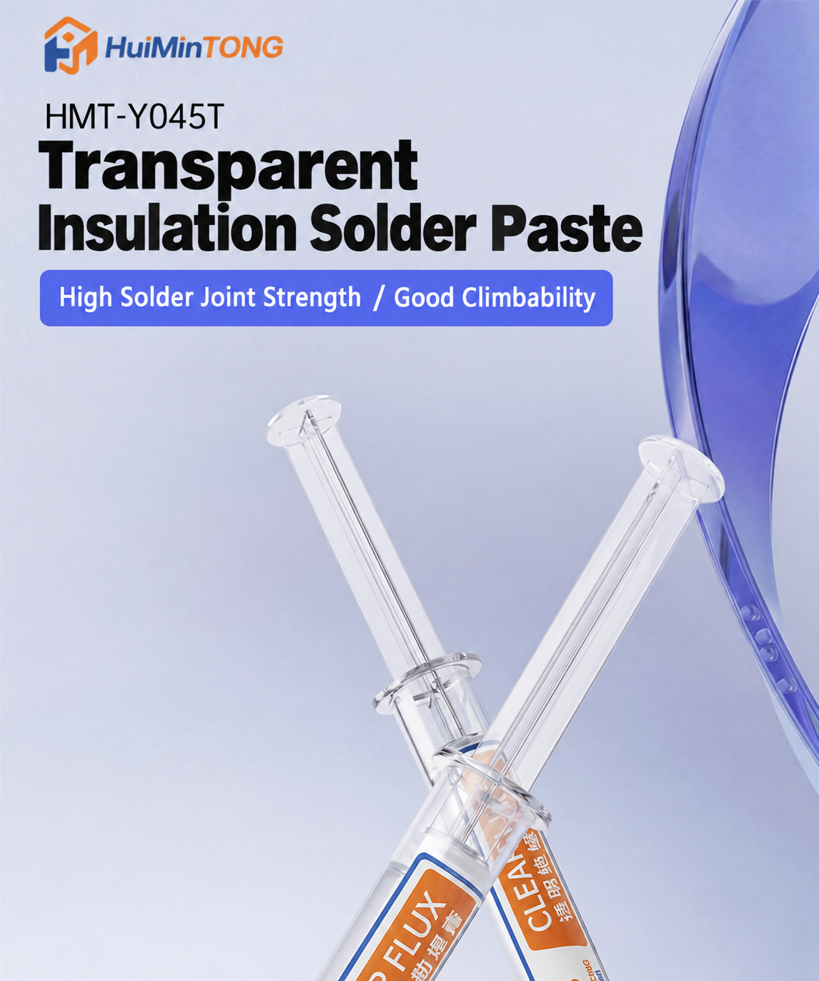 HMT-Y045 Transparent Insulating Flux Paste (Syringe Dispenser)