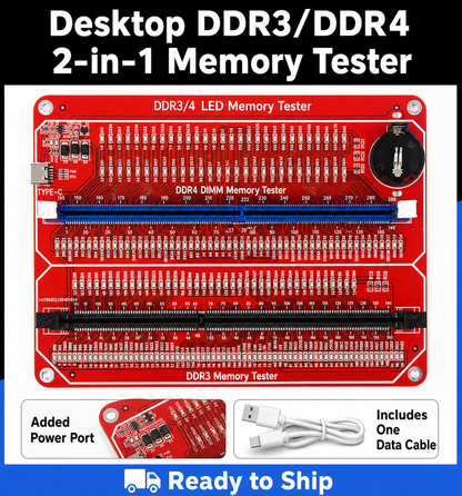 HMT-TT03 Desktop DDR3/DDR4 Memory Module Tester (Dual Power Supply)