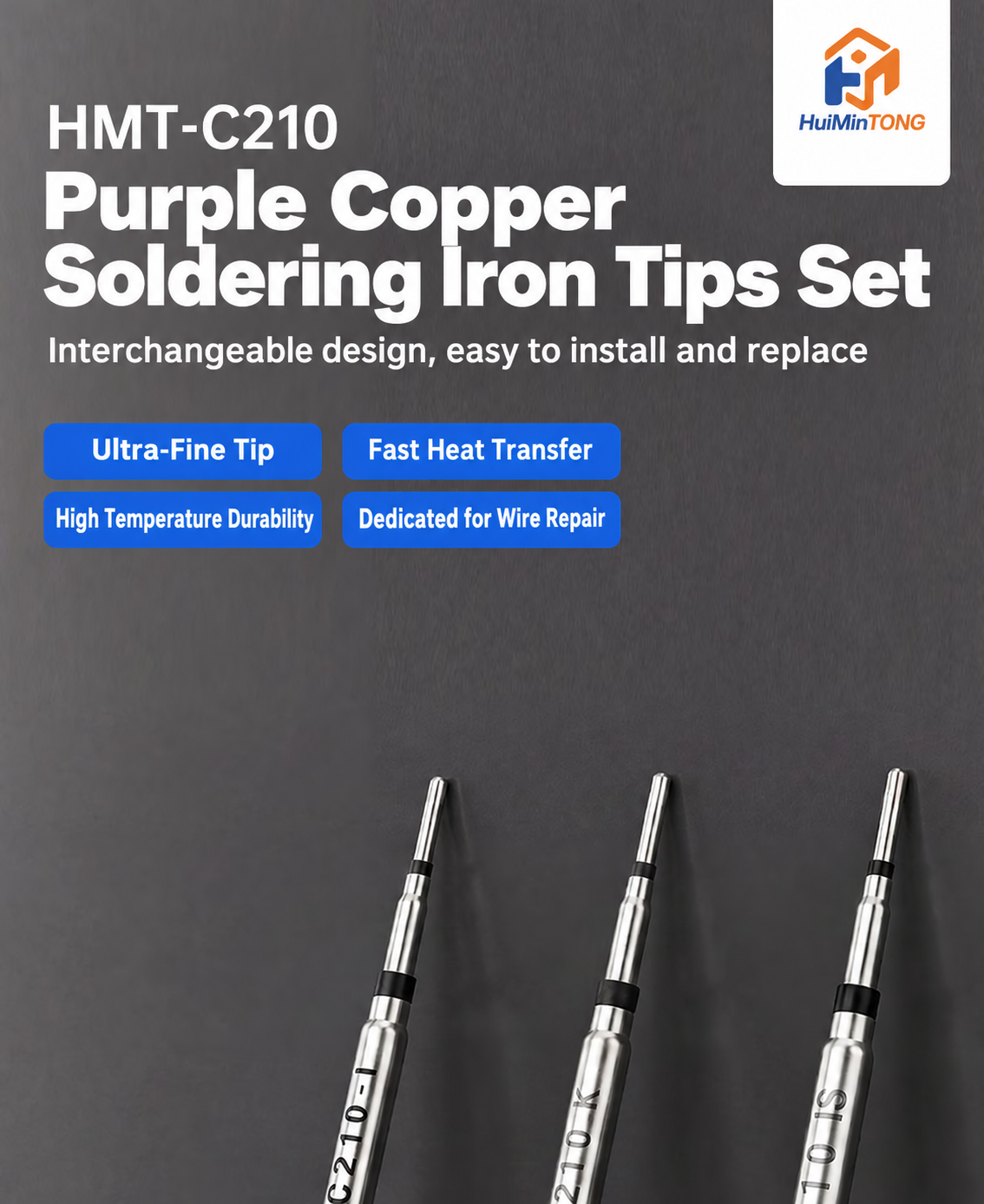 HMT-C210 Interchangeable Jumper Wire Set Soldering Iron Tips