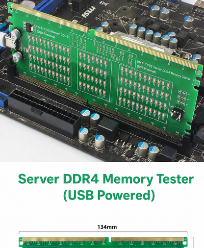 HMT-TC03 Server DDR4 Memory Tester with LED Indicators – USB Powered