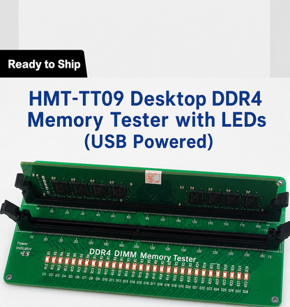 HMT-TT09 Desktop DDR4 Memory Module Tester with LED Indicators (USB Powered)
