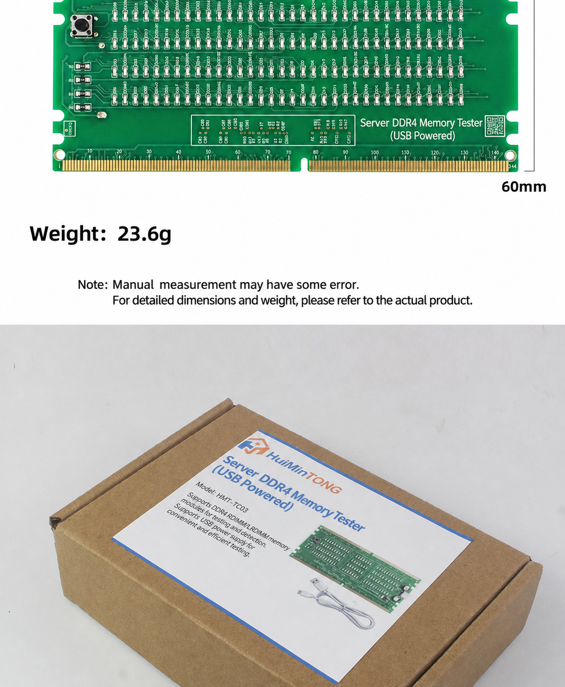 HMT-TC03 Server DDR4 Memory Tester with LED Indicators – USB Powered