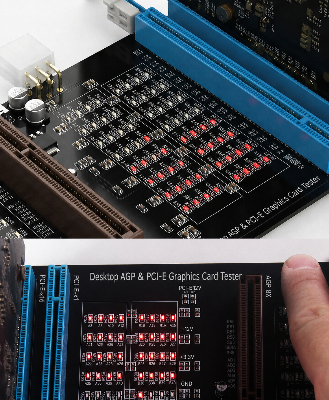 HMT-CZ02 Desktop AGP/PCI-E Graphics Card Tester with Indicator Lights