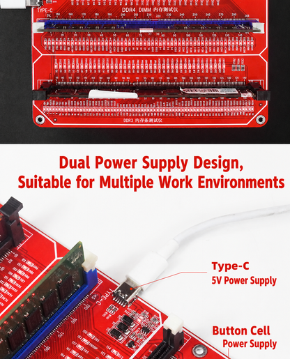 HMT-TT07 DDR3/DDR4/DDR5 4-in-1 Memory Module Tester (Dual Power Supply)