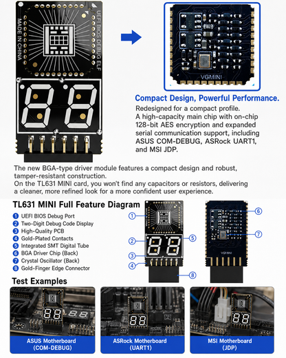 HMT-TL631 Mini 5th-Gen Motherboard Diagnostic Card