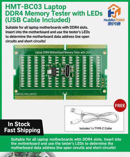 HMT-BC03 Laptop DDR4 Memory Tester with LED Indicators (USB Cable Included)