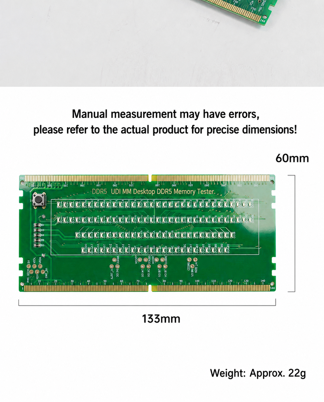 HMT-TC05 Desktop DDR5 Memory Tester with LED Indicators (Standard Motherboard)