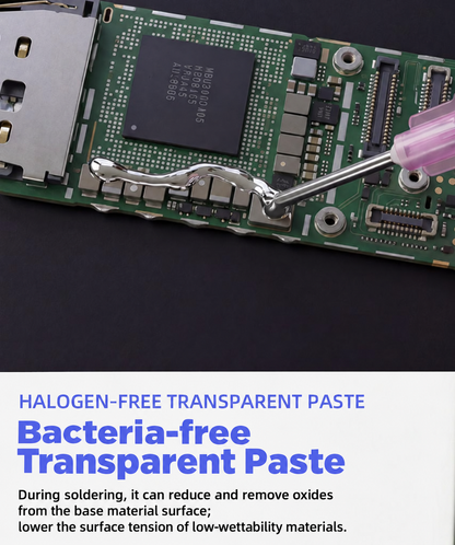 HMT-Y045 Transparent Insulating Flux Paste (Syringe Dispenser)