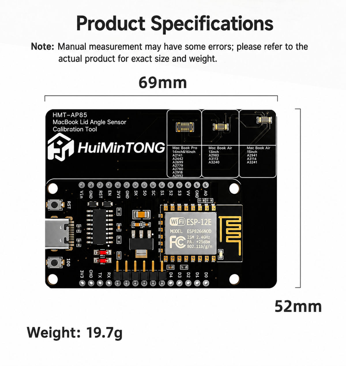 HMT-AP85 MacBook Lid Angle Sensor Calibration Tool