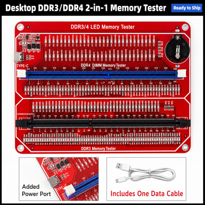 HMT-TT03 Desktop DDR3/DDR4 Memory Module Tester (Dual Power Supply)