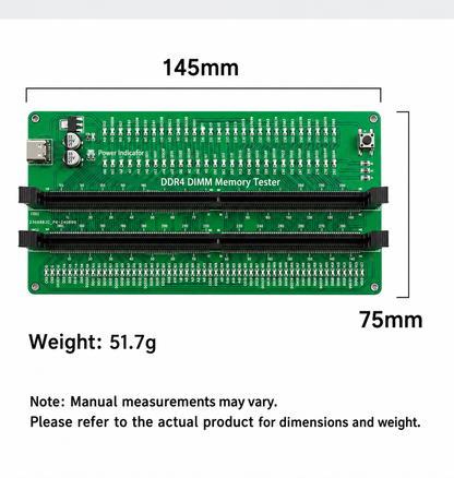 HMT-TT09 Desktop DDR4 Memory Module Tester with LED Indicators (USB Powered)