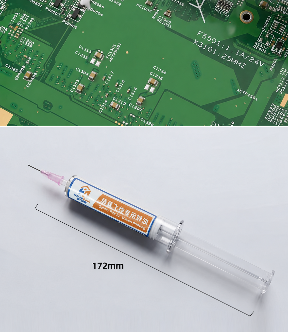 HMT-Y046 Transparent Insulating Flux Paste (Syringe Dispenser)