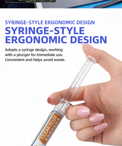 HMT-Y045 Transparent Insulating Flux Paste (Syringe Dispenser)