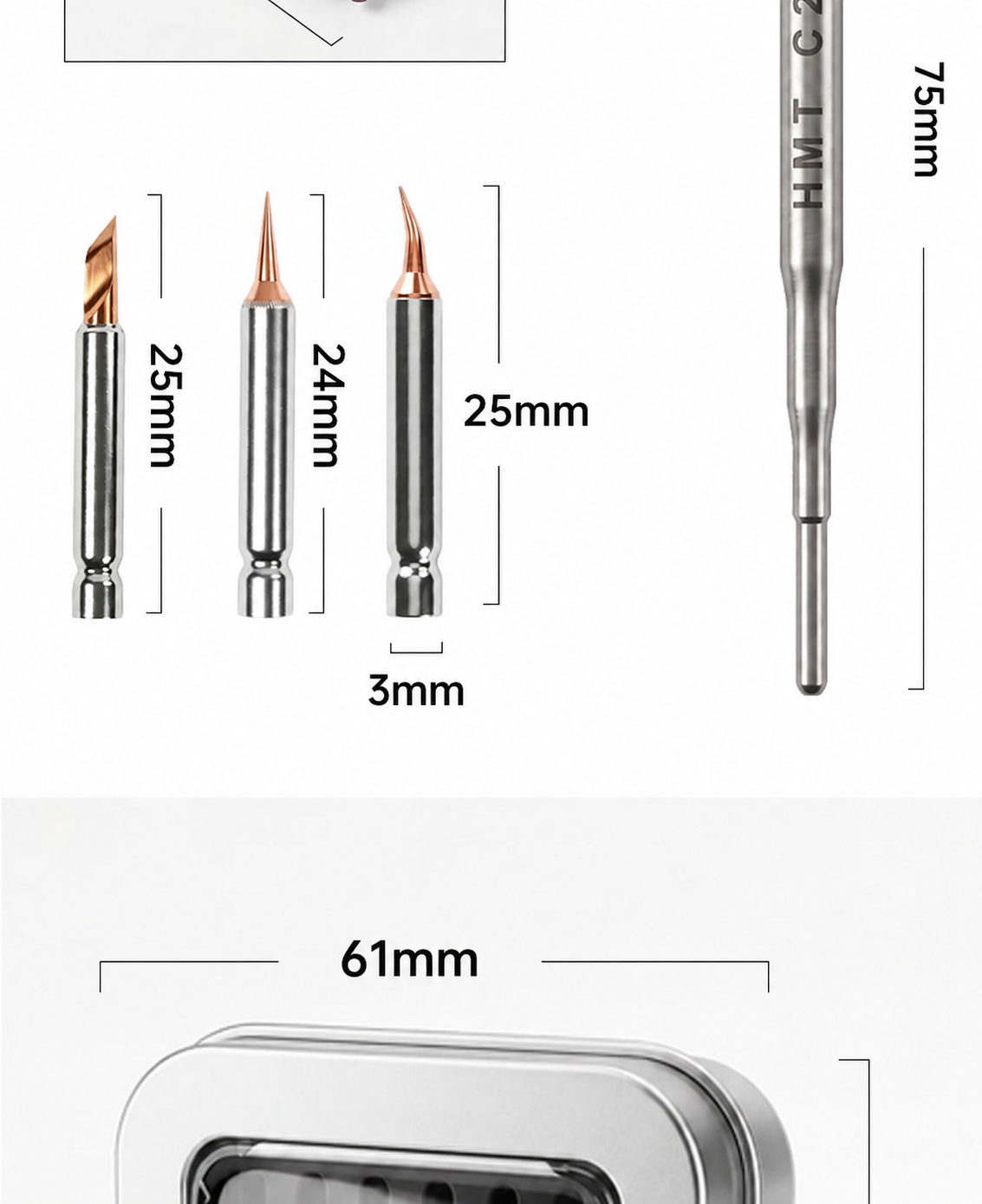 HMT-C210 Interchangeable Jumper Wire Set Soldering Iron Tips