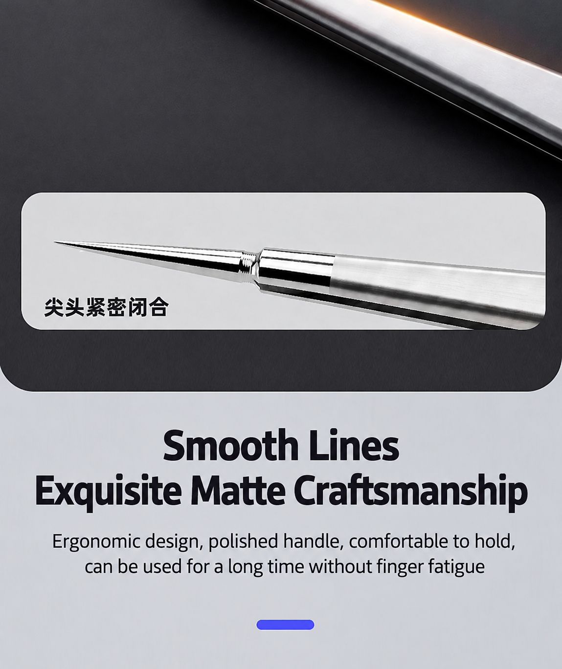 HMT-055S & 055B HuiMinTong Hand Polished Tweezers for Electronics Repair