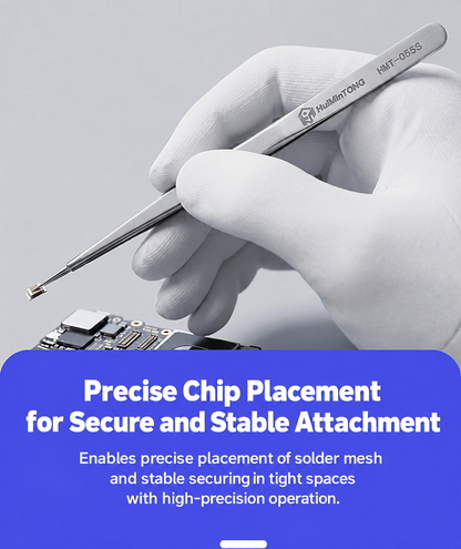 HMT-055S & 055B HuiMinTong Hand Polished Tweezers for Electronics Repair