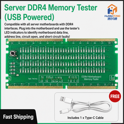 HMT-TC03 Server DDR4 Memory Tester with LED Indicators – USB Powered