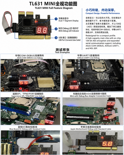 HMT-TL631 Mini 5th-Gen Motherboard Diagnostic Card