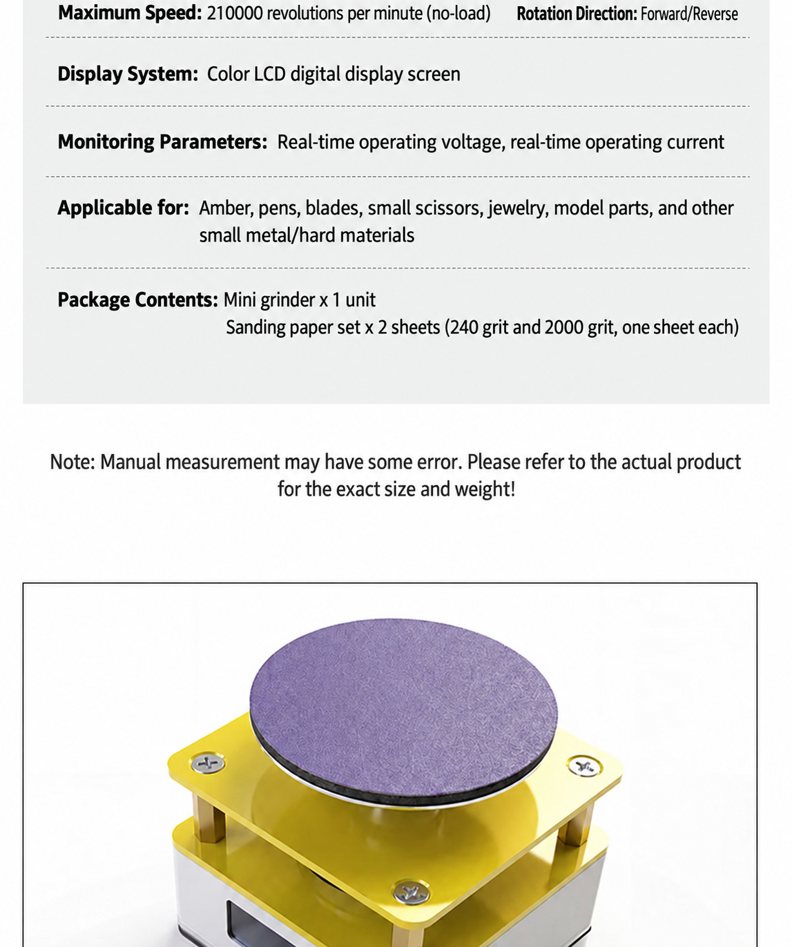 HMT-D71 Mini Grinder