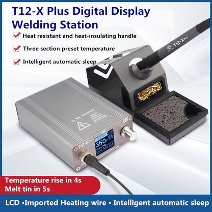 OSS TEAM T12X Plus Constant Temperature Soldering Station 110/220V US power cord as standard EU version uses EU power cord