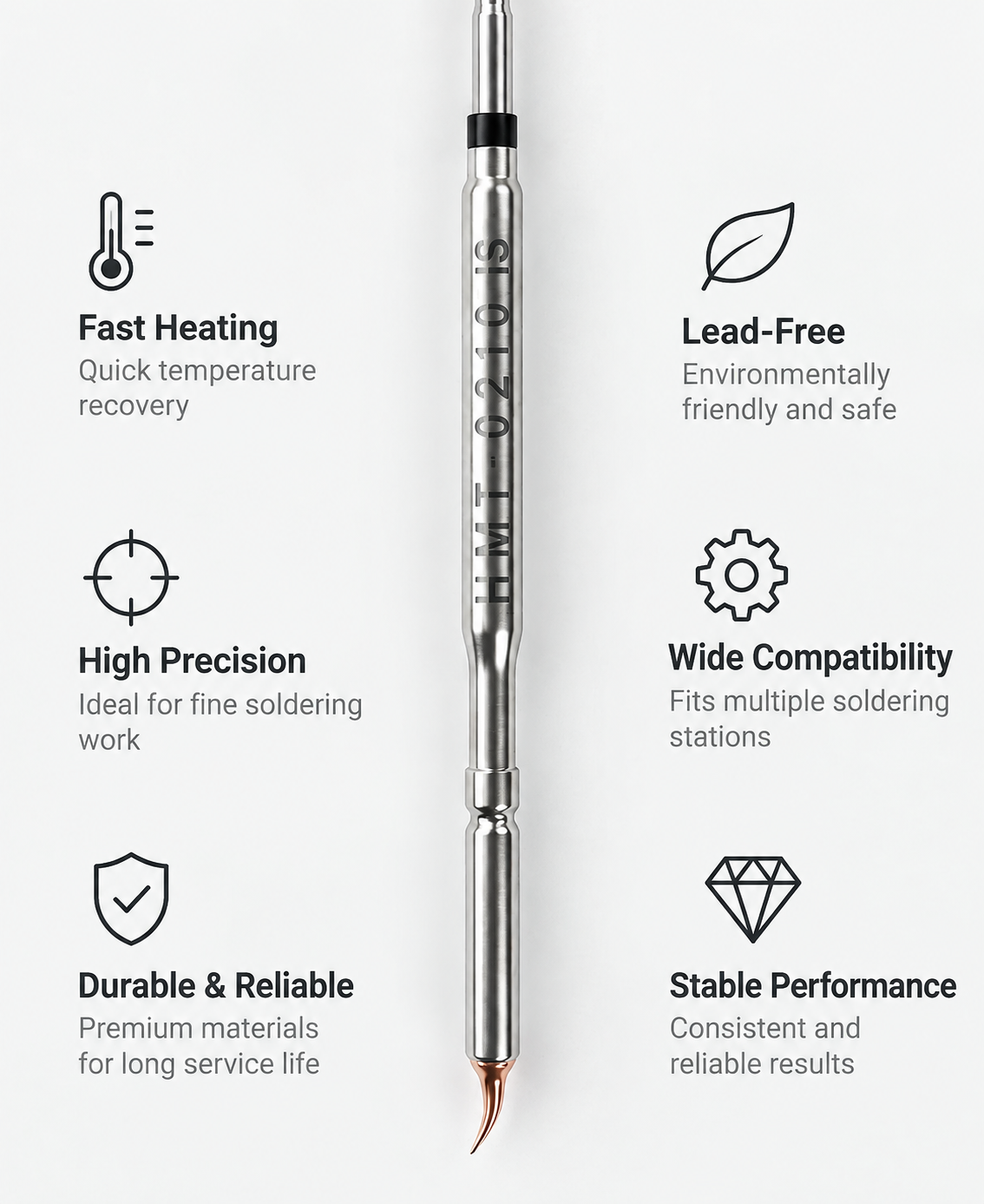 HMT-C210 Interchangeable Jumper Wire Set Soldering Iron Tips