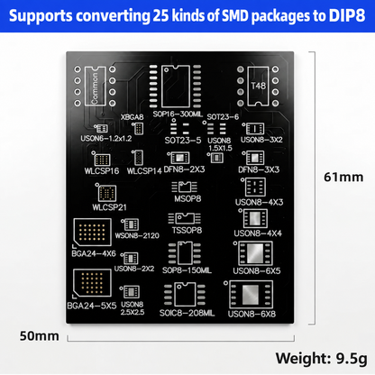 HMT T25 25-in-1 WLCSP Read & Write PCB