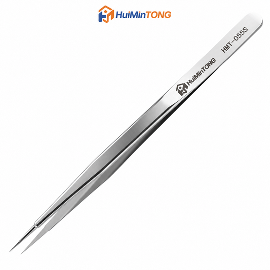 HMT-055S & 055B HuiMinTong Hand Polished Tweezers for Electronics Repair