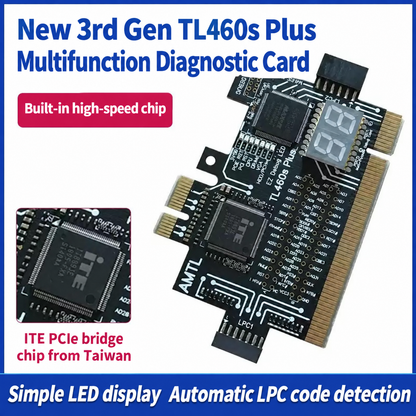 HMT-TL460s Multi-Purpose Debug Card, PCIE & LPC Computer Test Card