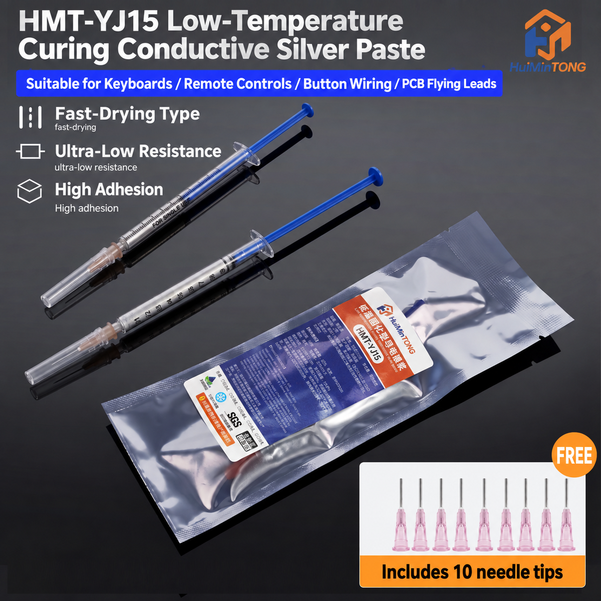 HMT-YJ15 Low Temperature Curing Conductive Silver Paste