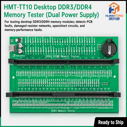 HMT-TT10 Desktop DDR3/DDR4 Memory Module Tester - Dual Power Supply
