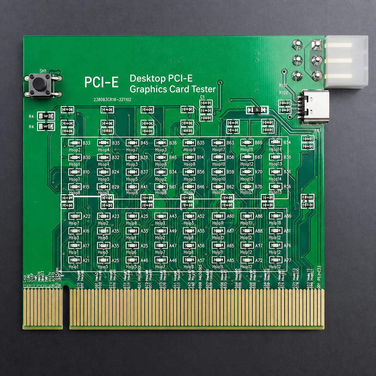 HMT-CZ01 Desktop PCI-E Tester with Indicator Lights