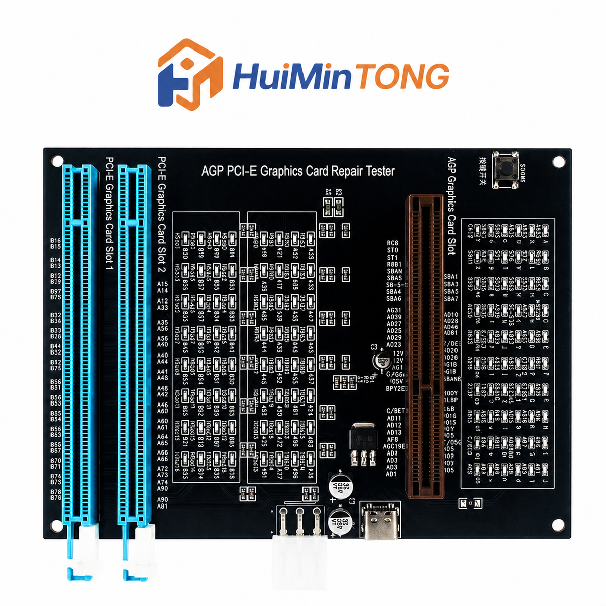 HMT-CZ02 Desktop AGP/PCI-E Graphics Card Tester with Indicator Lights