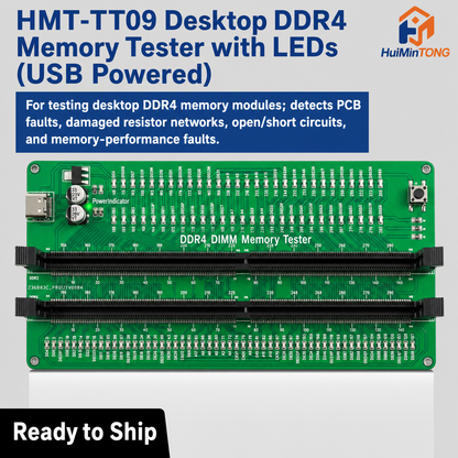 HMT-TT09 Desktop DDR4 Memory Module Tester with LED Indicators (USB Powered)