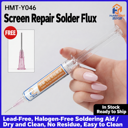 HMT-Y046 Transparent Insulating Flux Paste (Syringe Dispenser)