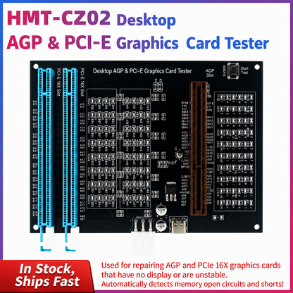 HMT-CZ02 Desktop AGP/PCI-E Graphics Card Tester with Indicator Lights