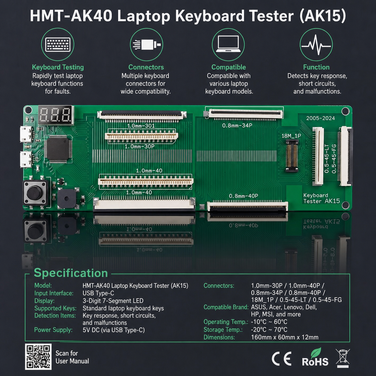 HMT-AK40 Laptop Keyboard Tester (AK15)